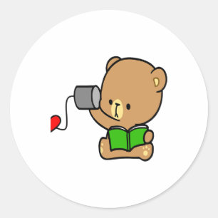 Milk Mocha Couple Valentine Design Runder Aufkleber