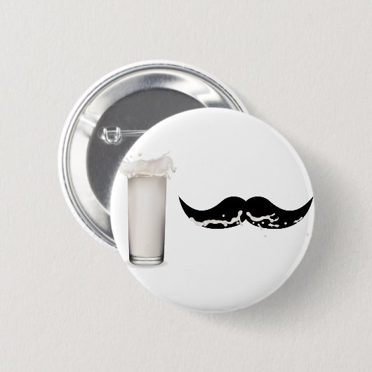 Milk Mustache Button (Vorne & Hinten)