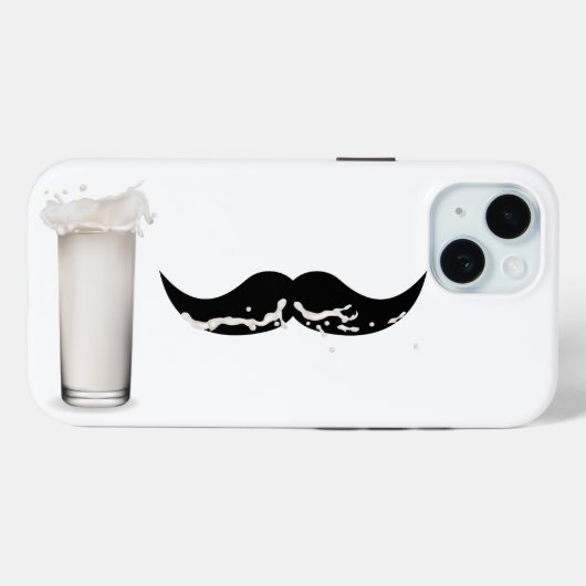 Milk Mustache Case-Mate iPhone Hülle (Rückseite (Horizontal))