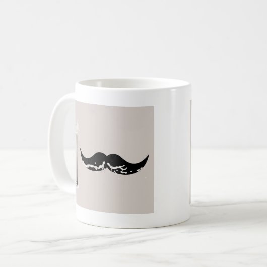 Milk Mustache Creme Kaffeetasse (Vorderseite Links)