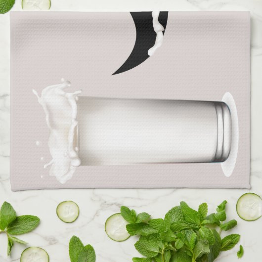 Milk Mustache Creme Küchentuch (Gefaltet)