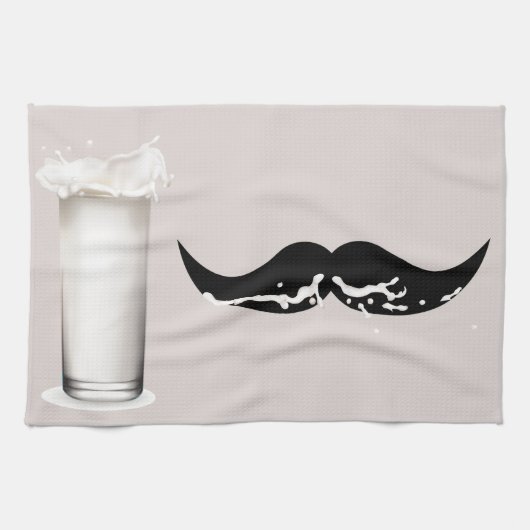 Milk Mustache Creme Küchentuch (Horizontal)