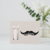 Milk Mustache Creme Postkarte (Stehend Vorderseite)