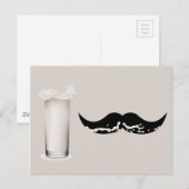 Milk Mustache Creme Postkarte (Vorne/Hinten)