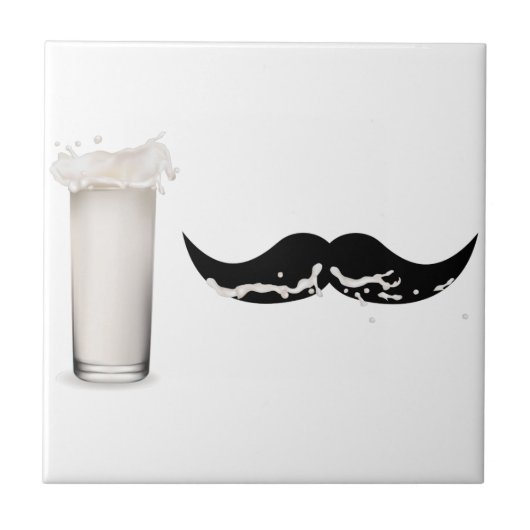 Milk Mustache Fliese (Vorderseite)