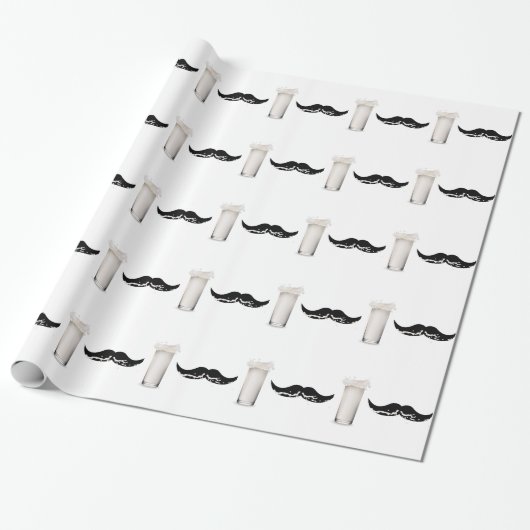 Milk Mustache Geschenkpapier (Ungerollt)