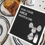 Milk Mustache Mouse First Birthday Serviette