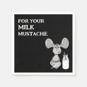 Milk Mustache Mouse First Birthday Serviette (Vorderseite)