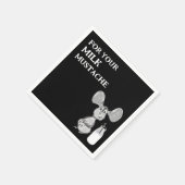 Milk Mustache Mouse First Birthday Serviette (Ecke)