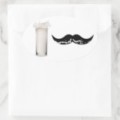 Milk Mustache Ovaler Aufkleber (Tasche)