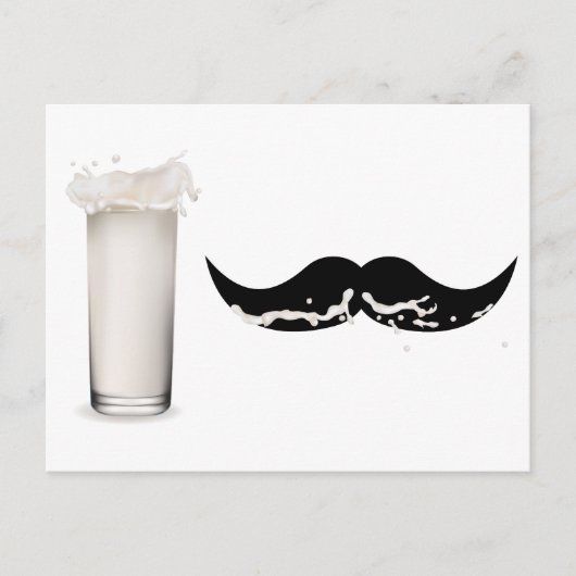 Milk Mustache Postkarte (Vorderseite)