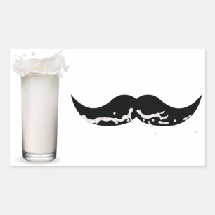 Milk Mustache Rechteckiger Aufkleber