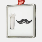 Milk Mustache Silbernes Ornament (Links)