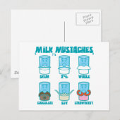 Milk Mustaches Postkarte (Vorne/Hinten)