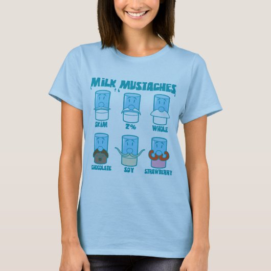 Milk Mustaches T-Shirt (Vorderseite)