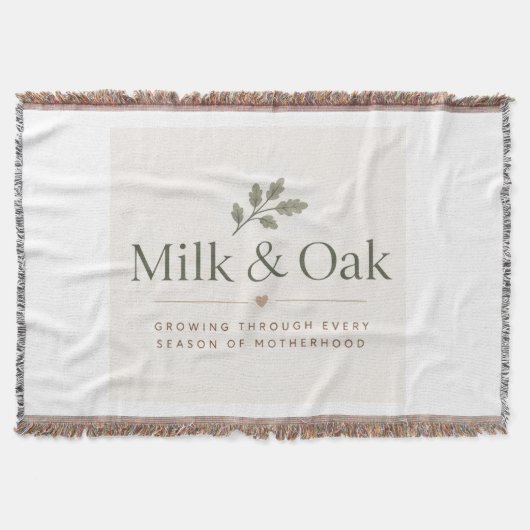 Milk & Oak Wurfdecke Decke (Vorderseite)