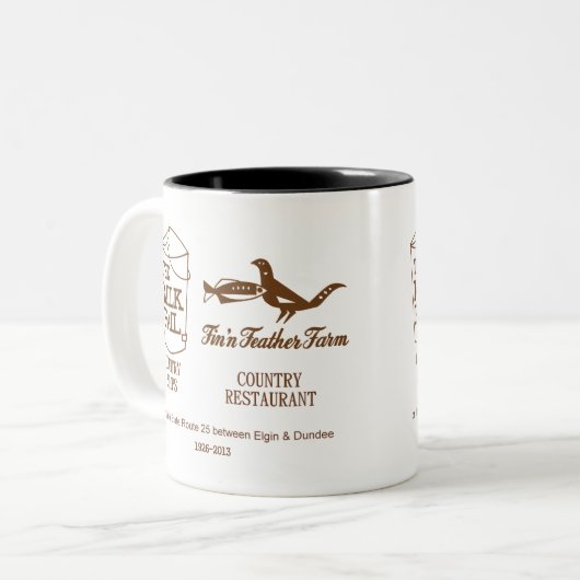 Milk Pail - Fin'n Feather, Dundee Township, IL Zweifarbige Tasse (Vorderseite Links)