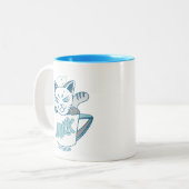Milk pot kat "Susu" Zweifarbige Tasse (Vorderseite Links)