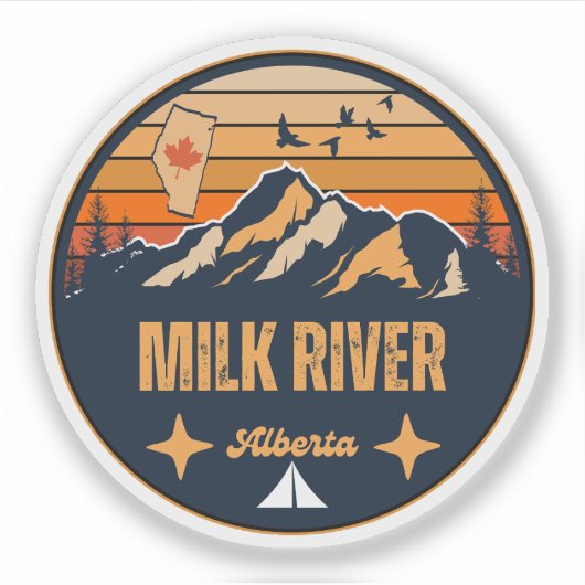 Milk River, Alberta Aufkleber (Vorderseite)