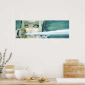 Milk Thistle Ninja Girl Art Poster (Küche)