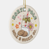 Milk und Cookie Co. Santa Claus Holz Keramik Ornament (Rechts)