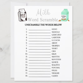 Milk Word Scramble Game