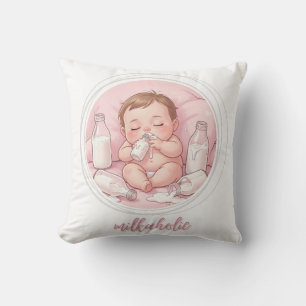 Milkaholic Baby Druck   Süße Kinderzimmer lustige  Kissen