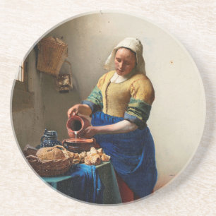 Milkmaid Kitchen Maid von Johannes Vermeer Getränkeuntersetzer