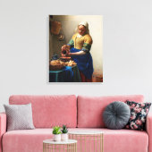 Milkmaid Kitchen Maid von Johannes Vermeer Leinwanddruck (Insitu (Wohnzimmer))