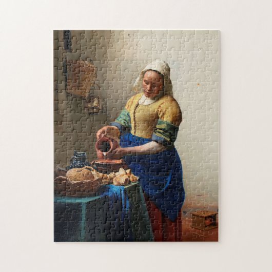 Milkmaid Kitchen Maid von Johannes Vermeer Puzzle (Vertikal)