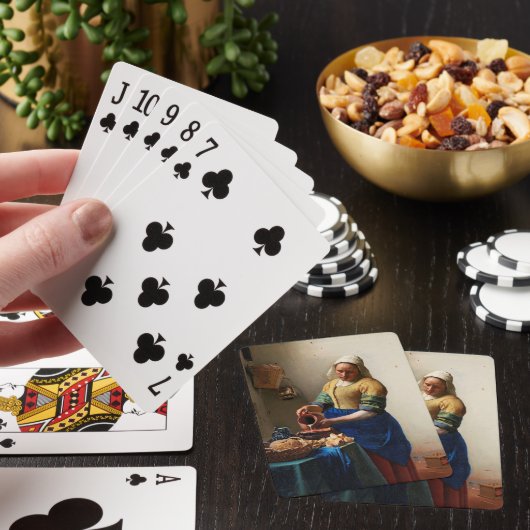 Milkmaid Kitchen Maid von Johannes Vermeer Spielkarten (In Situ)