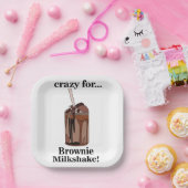 Milkshake Crazy für Brownie Milkshake Party Pappteller (Party)