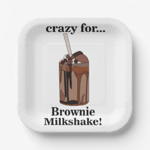 Milkshake Crazy für Brownie Milkshake Party Pappteller