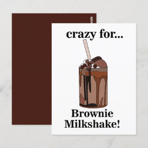 Milkshake Crazy für Brownie Milkshake Postkarte