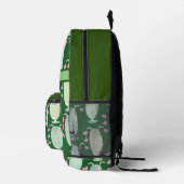 Milkshake Fun Mint Cartoon Retro Muster Niedlich F Bedruckter Rucksack (Rechts)