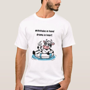 Milkshake in der Hand, Drama im Herzen Cool Cow T-Shirt