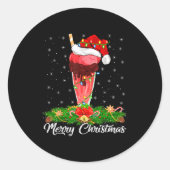 Milkshake Lover Matching Santa Hat Milkshake Chris Runder Aufkleber (Vorderseite)