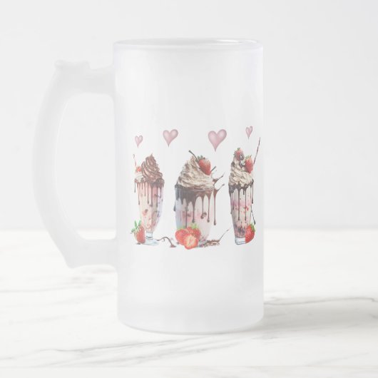 Milkshake Mattiert Glass Tasse (Links)