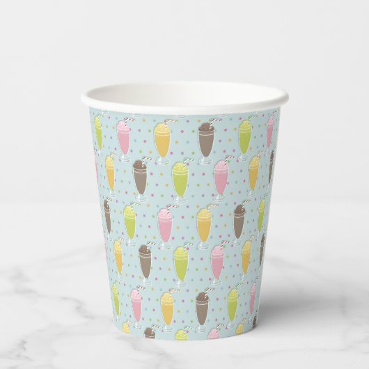 Milkshake Pattern Pappbecher (Rückseite)