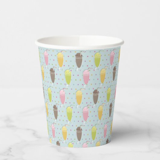 Milkshake Pattern Pappbecher (Links)