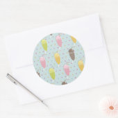 Milkshake Pattern Runder Aufkleber (Umschlag)