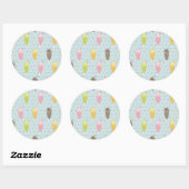 Milkshake Pattern Runder Aufkleber (Blatt)