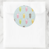 Milkshake Pattern Runder Aufkleber (Tasche)