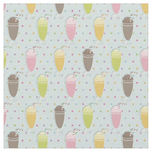 Milkshake Pattern Stoff (Nahaufnahme)