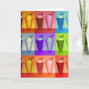 Milkshakes Pop Grußkarte Karte