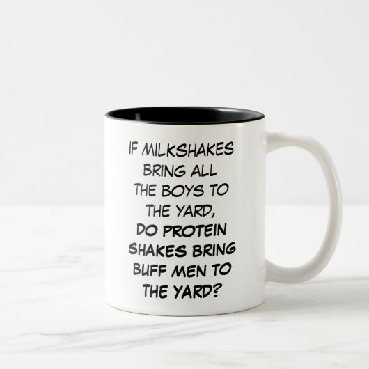 Milkshakes & Protien Shakes Brings Buff Men Tasse (Rechts)