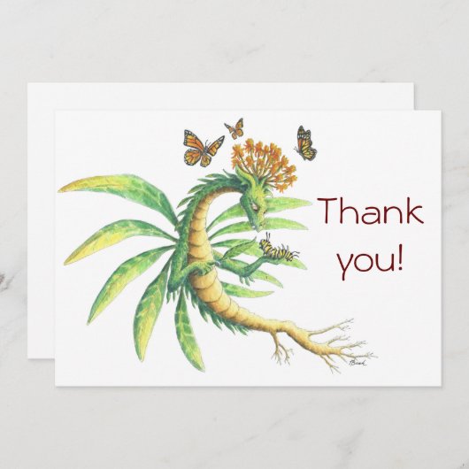 Milkweed-Drache u. Monarchen - danke zu kardieren (Vorne/Hinten)