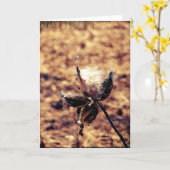 Milkweed Grunge Karte (Gelbe Blume)