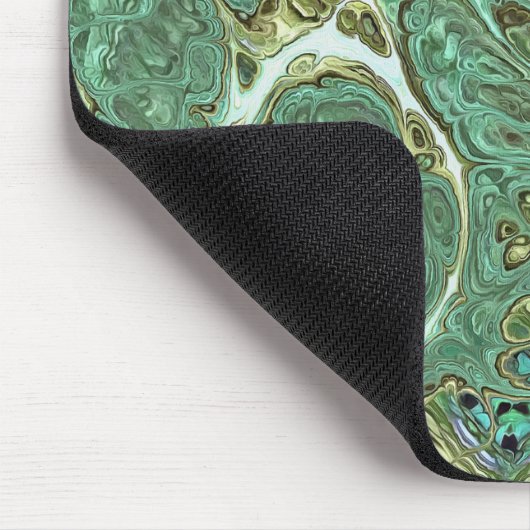 Milky Teal Marble Swirl Mouse Pad Mousepad (Ecke)