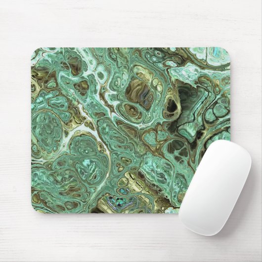 Milky Teal Marble Swirl Mouse Pad Mousepad (Mit Mouse)